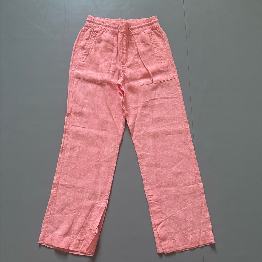 Pink Linen Athleta Pants